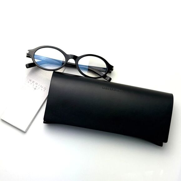 NEW Saint Laurent SL751 JEANNE OPT 001 Black/Clear Blue Light Block - Picture 12 of 12